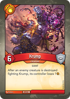 Krump, a KeyForge card illustrated by Giant