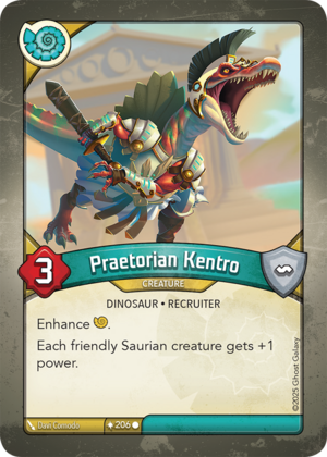 Praetorian Kentro, a KeyForge card illustrated by Dinosaur