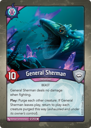 General Sherman, a KeyForge card illustrated by Roman Semenenko