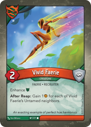 Vivid Faerie, a KeyForge card illustrated by Faerie