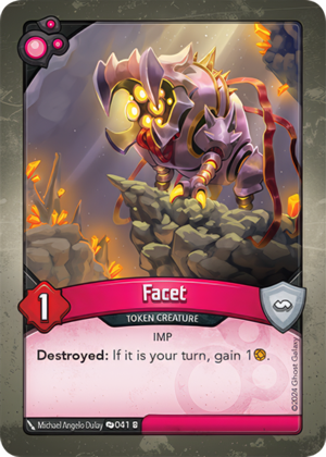 Facet, a KeyForge card illustrated by Michael Angelo Dulay