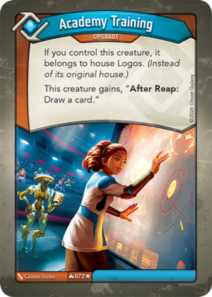 Academy Training, a KeyForge card illustrated by Caravan Studio