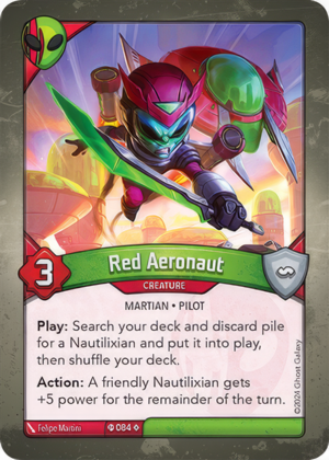 Red Aeronaut (Ironyx Rebels), a KeyForge card illustrated by Felipe Martini