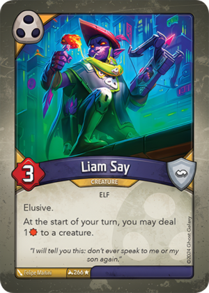 Liam Say, a KeyForge card illustrated by Felipe Martini