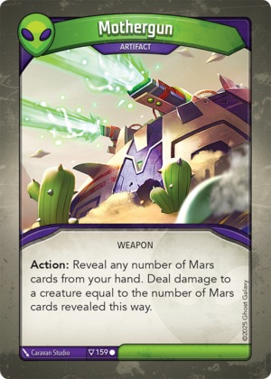 Mothergun, a KeyForge card illustrated by Caravan Studio