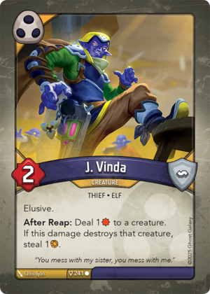 J. Vinda, a KeyForge card illustrated by Chris Bjors