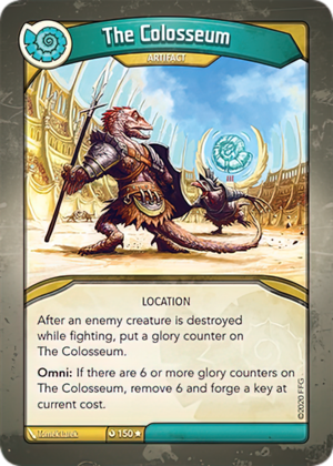 The Colosseum, a KeyForge card illustrated by Tomek Larek