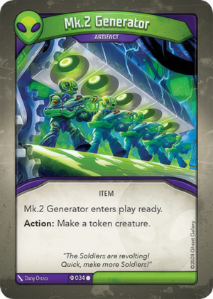 Mk.2 Generator (Elders), a KeyForge card illustrated by Dany Orizio