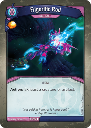 Frigorific Rod, a KeyForge card illustrated by Alexey Iavtushenco