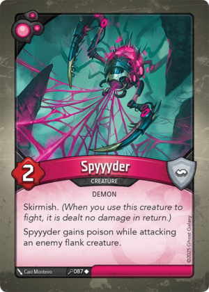 Spyyyder, a KeyForge card illustrated by Caio Monteiro