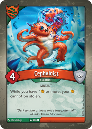 Cephaloist, a KeyForge card illustrated by Adam Vehige
