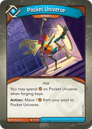 Pocket Universe, a KeyForge card illustrated by Atha Kanaani
