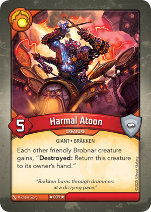 Harmal Atoon, a KeyForge card illustrated by Michele Giorgi