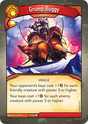 Grump Buggy, a KeyForge card illustrated by Matthew Mizak