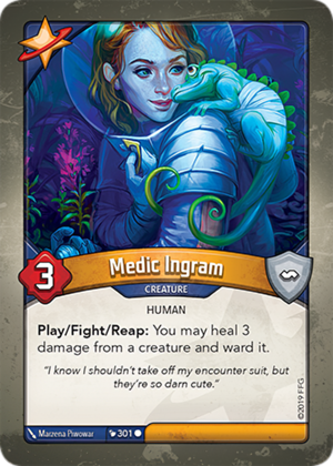 Medic Ingram, a KeyForge card illustrated by Marzena Piwowar