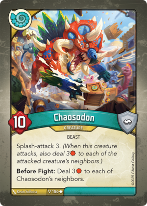 Chaosodon, a KeyForge card illustrated by Kevin Sidharta