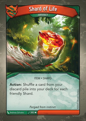 Shard of Life, a KeyForge card illustrated by Andreas Zafiratos