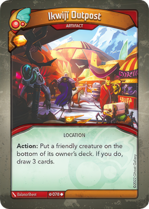 Ikwijĭ Outpost, a KeyForge card illustrated by BalanceSheet