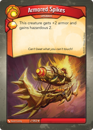 Armored Spikes, a KeyForge card illustrated by Kaion Luong