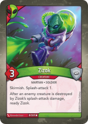 Zizok (Ironyx Rebels), a KeyForge card illustrated by Alexandre Leoni