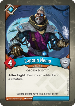 Captain Nemo, a KeyForge card illustrated by Cyborg