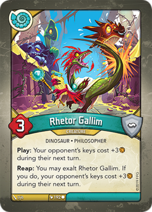 Rhetor Gallim, a KeyForge card illustrated by Djib