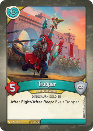 Trooper, a KeyForge card illustrated by Mihai Radu