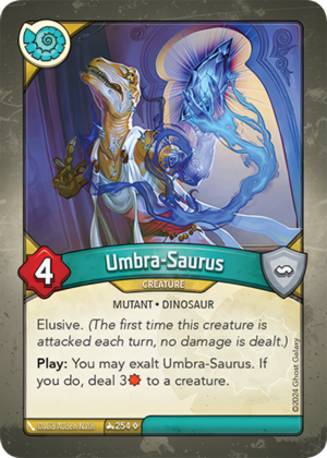 Umbra-Saurus, a KeyForge card illustrated by David Auden Nash