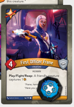 First Officer Frane with a ward status counter