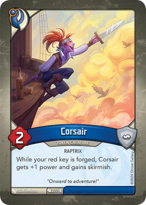 Corsair, a KeyForge card illustrated by Julia Alentseva