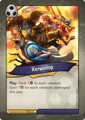 Kerwollop, a KeyForge card illustrated by Ivan Tao