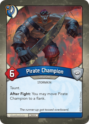 Pirate Champion, a KeyForge card illustrated by Albert Fernández