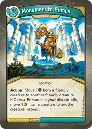 Monument to Primus, a KeyForge card illustrated by Natalie Russo